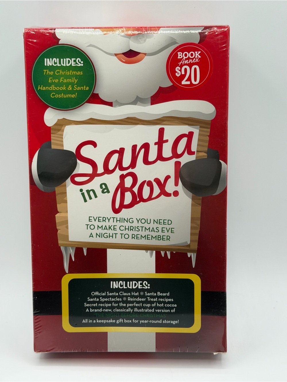 Santa In A Box! Christmas Eve Family Handbook & Santa Costume by Appleseed - New